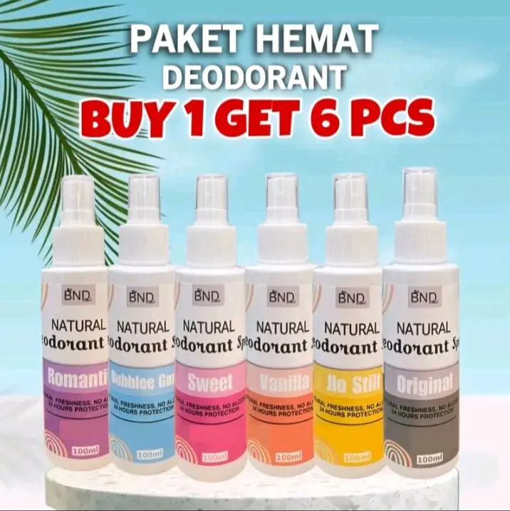 ( COD bayar di tempat  paket 8 )  ISI 8 BOTOL 100ml CAMPUR VARIAN AROMA DEODORANT TAWAS SPRAY 100ML HERBAL ALAMI Bau Ketiak pencerah deospray cair diodora n rexa