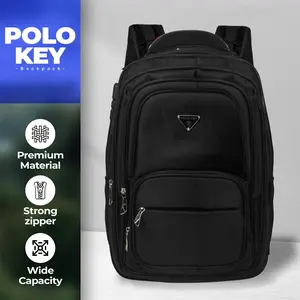 Tas Ransel POLO KEY 18" inch Tas serba guna sebagai Tas kerja Tas sekolah Tas Travel Tas Laptop Pria