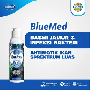 Bluecore BlueMed Cairan Anti Jamur Antibiotik Ikan Atasi White Spot Fin Rot Infeksi Bakteri Aquarium