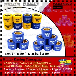 YAMAGATA Roller Racing Honda VARIO 125 VARIO 150 GENIO PCX 150 Lokal BEAT DELUXE ADV SCOOPY 2021 SPIN SKYWAVE HAYATE SKYDRIVE  Set & Mix 9 10 11 12 13 14 15 17 18 Gram Motor
