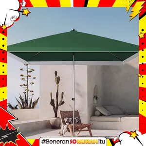 Payung Taman Outdoor Bentuk Kotak Persegi Premium Anti UV Payung Tenda Parasol Booth Cafe Bazar