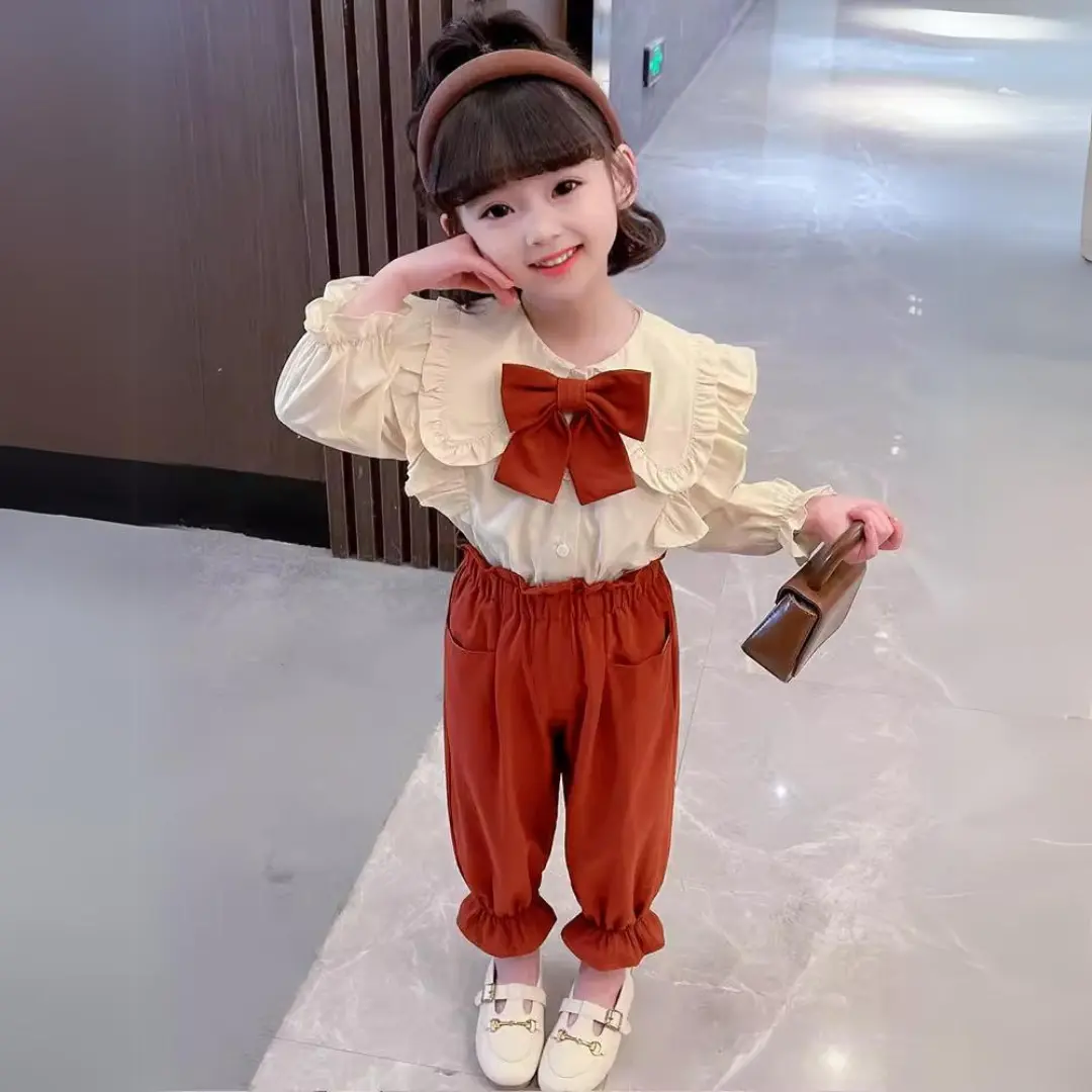 Baju Anak Perempuan - READY STOCK Setelan Anak Yolan Ribbon / Fashion Oneset Anak Perempuan Model Lengan Panjang Celana Panjang Terlaris