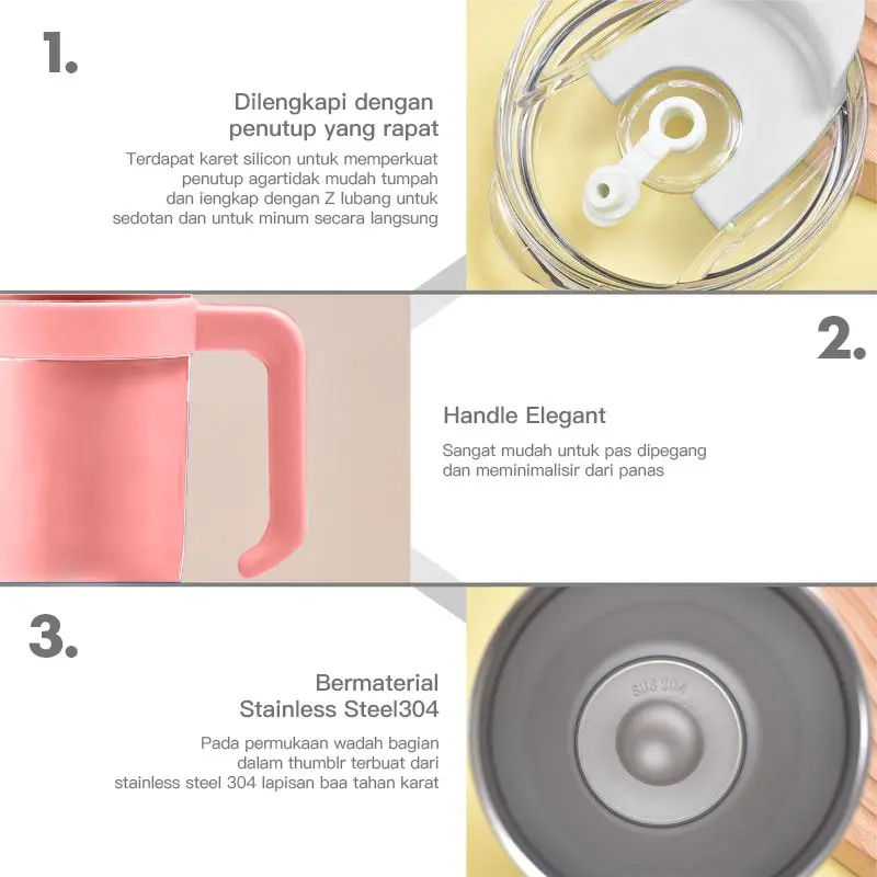 Eatkit Tumbler Stainless Steel 1200ml Mug Tahan Panas Dingin Portable BPA FREE Vacuum 6
