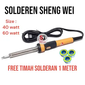 ￼( BONUS TIMAH solder 1 meter ) SOLDER LISTRIK SHENG WEI 40 Watt & 60 Watt - Premium Quality