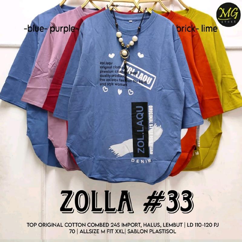Kaos Zolla•Zollaqu•Zolla Top #33 • Kaos atasan wanita Jumbo trendy 4