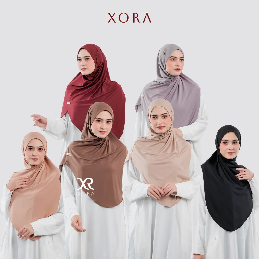 (Xora) Isaura Hijab - Kerudung Wanita Muslim Dewasa Instan Syari Non Pad
