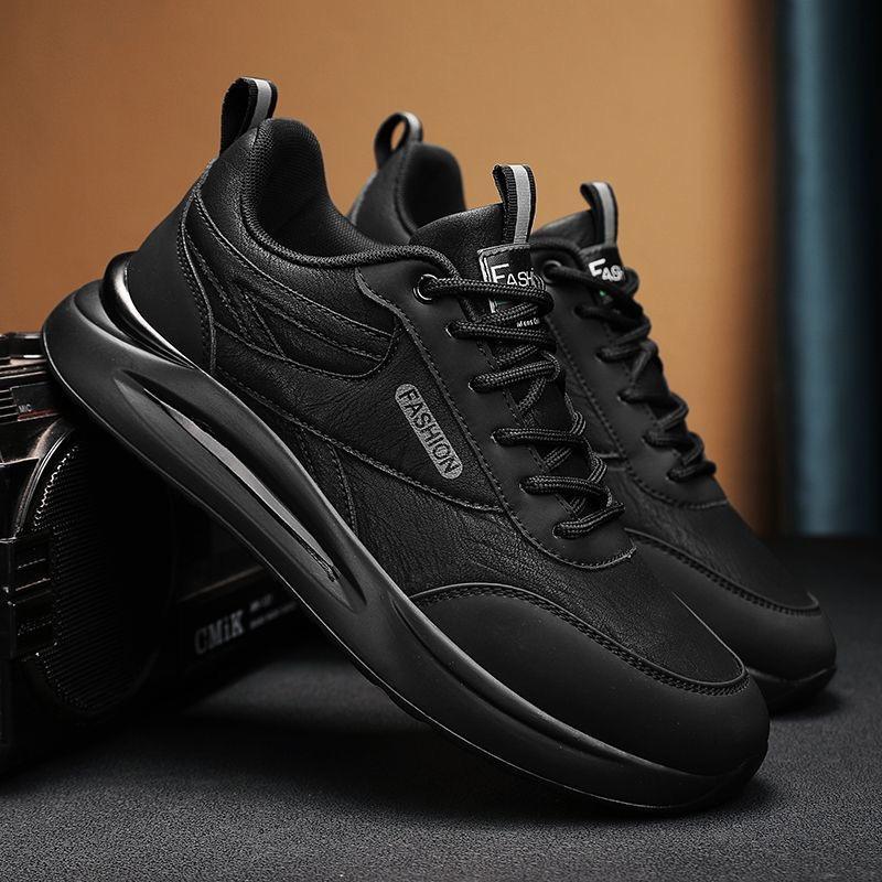 FED Sepatu Running Yokohama Black Kasual Pria Wanita Cowok Shoes Sneakers Terbaru Ringan Kekinian Casual Hitam Outdoor