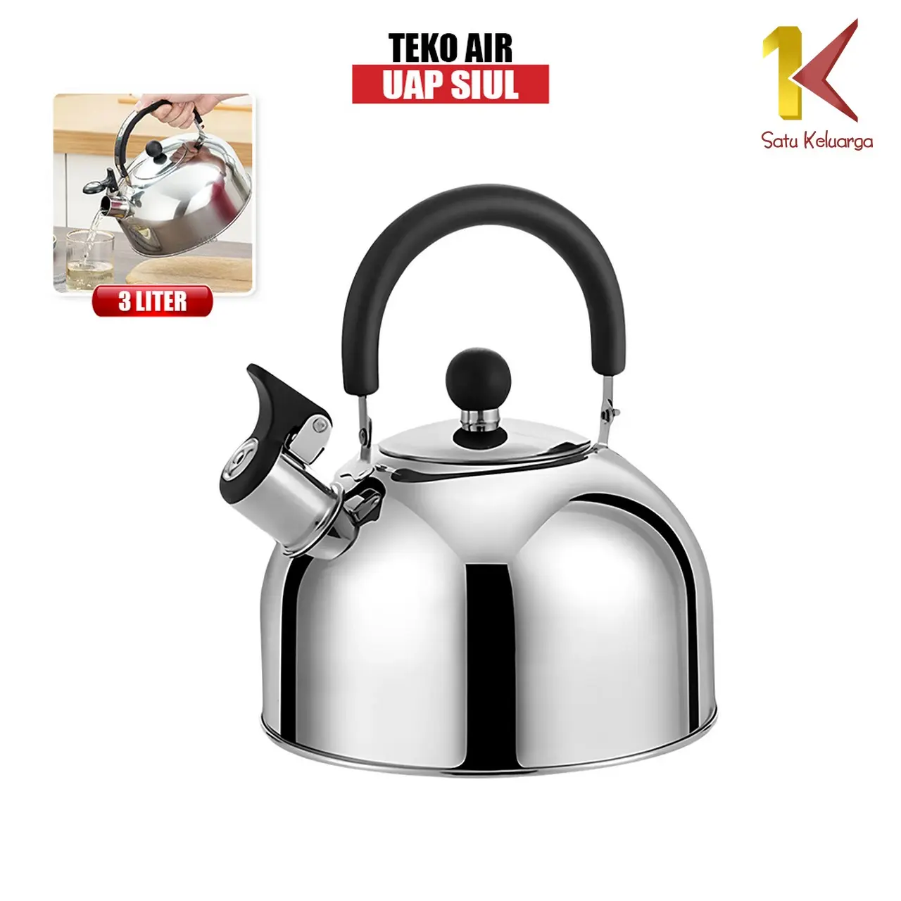[COD] SK C1218 Teko Bunyi Siul Stainless Steel 3 Liter