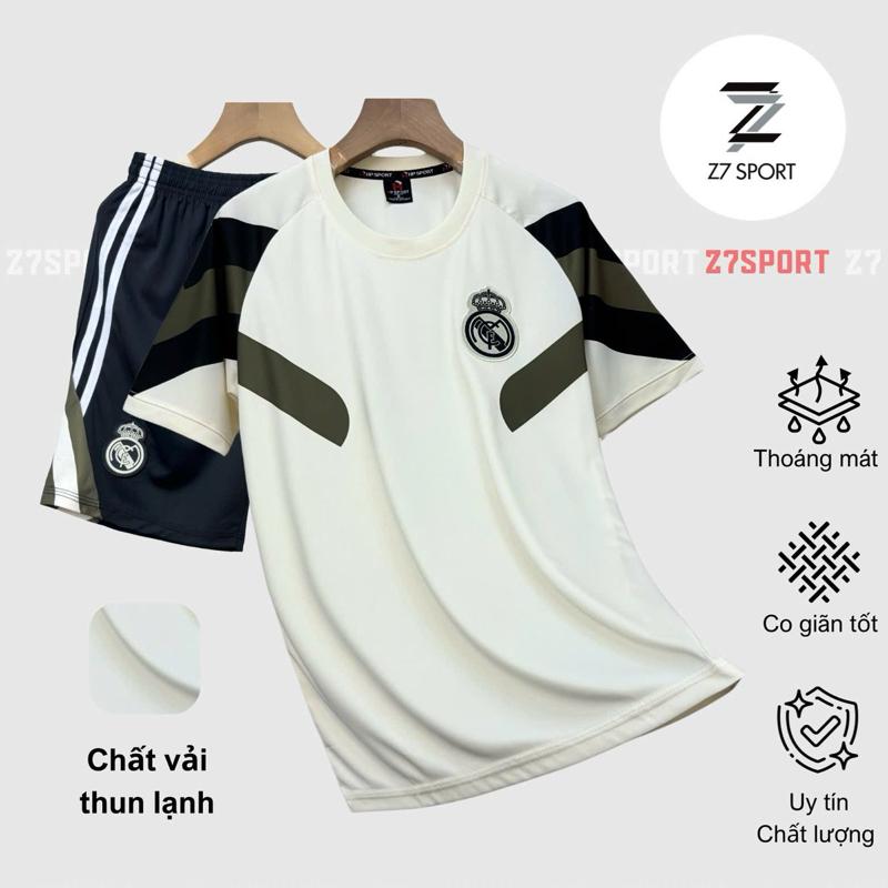 Bộ quần áo bóng đá, đồ đá banh REAL ORIGINALS 2025 logo THÊU vải thun lạnh cao cấp loại I Top Sport