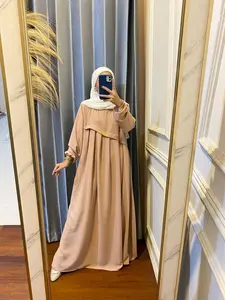 Terlaris Yunashop - Cod Fashion Muslimah Terlarisss Gamis Wanita Dewasa Muslimah Jumbo Dress Bella Terbaru Gamis Polos Abaya Crinkle Airflow High Quality