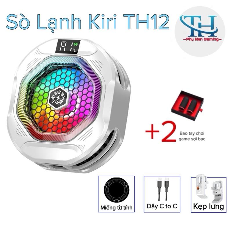 Sò Lạnh Kiri TH12 30W - TH shops- hỗ trợ làm mát điện thoại máy tính bảng công suất lớn có thể đóng băng có chế độ AI thông minh led đẹp