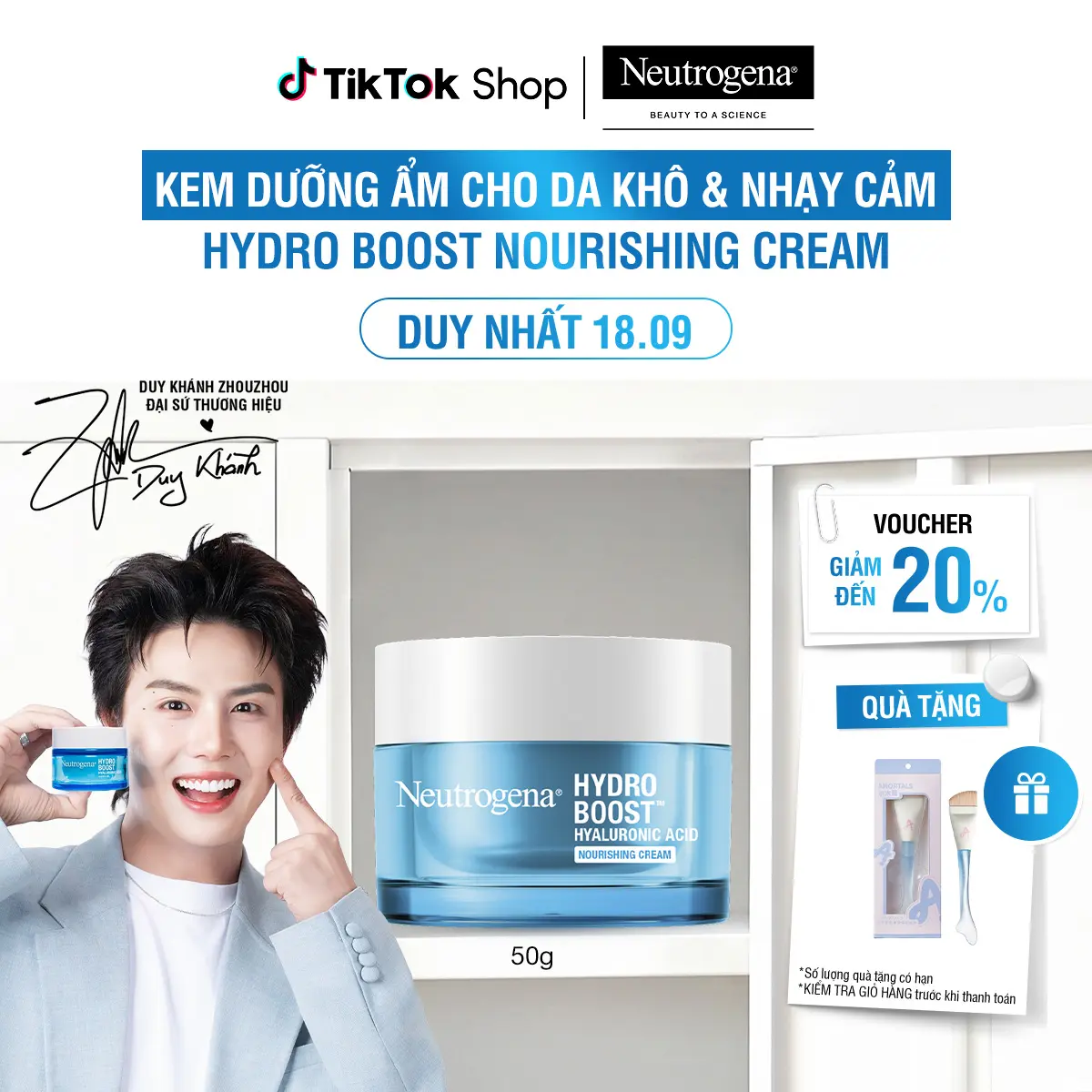Kem dưỡng ẩm cấp nước cho da khô Neutrogena Hydro Boost Hyaluronic Acid Nourishing Cream 50g - Skincare Nữ | Chăm Sóc Da | Làm đẹp da Dưỡng Ẩm Da