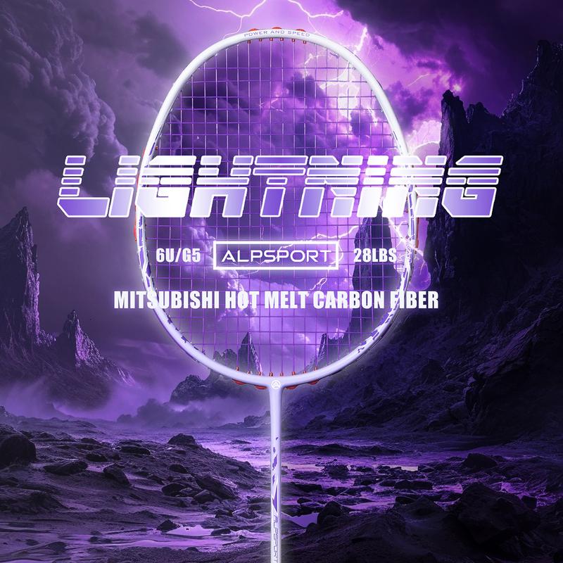 Hàng sẵn kho Việt Nam,Giao ngay trong ngày ALP Lightning SD100% sợi carbon siêu nhẹ 6U MAX 28 lbs 11,7 kg đơn thích hợp cho học sinh 100% chính hãng ALPSPORT SPORT có thể điều chỉnh độ căng cầu lông cân bằng COD Cán Vợt raket