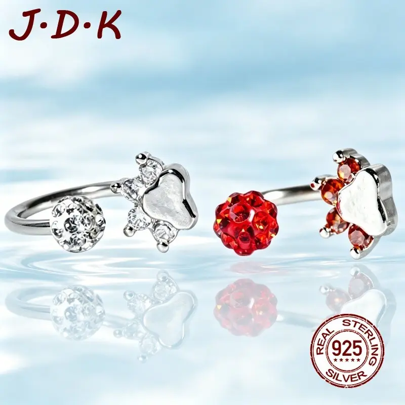 JDK Cincin Bibir Kaki Kucing Shambhala 925 Cincin Tulang Telinga Perhiasan Tindik Tubuh Wanita Lucu