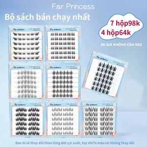 Giao hàng từ Hà Nội【98k/7 hộp, 64k/4 hộp】Tóc giả tự dính kiểu Hàn Quốc | Bộ combo chống nước 24 giờ, mảnh mai, tái sử dụng, không cần keo dán mi, phù hợp cho mí đơn/mắt tròn