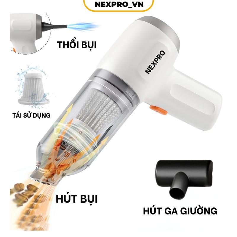 Máy Hút Bụi Cầm Tay Không Dây Nexpro hút Giường Nệm, Lông Chó Mèo 0