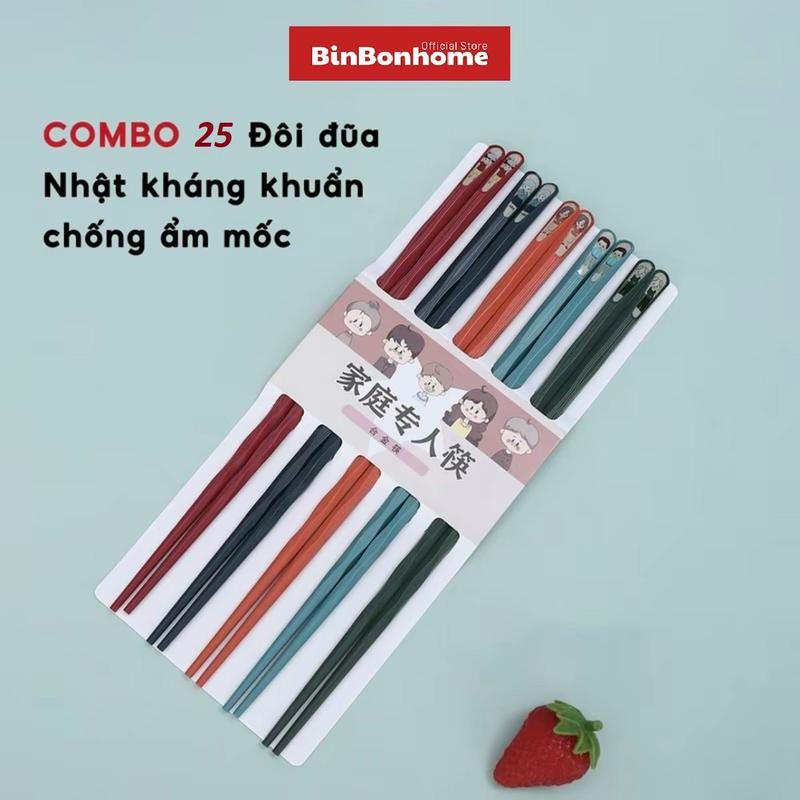 Bộ 25 Đôi Đũa Ăn Sợi Thủy Tinh - Hình Phong Cảnh Gia Đình Phong Cách Nhật Bản Kháng Khuẩn Chống Ẩm Mốc Chịu Nhiệt Cao Cấp An Toàn Cho Sức Khỏe