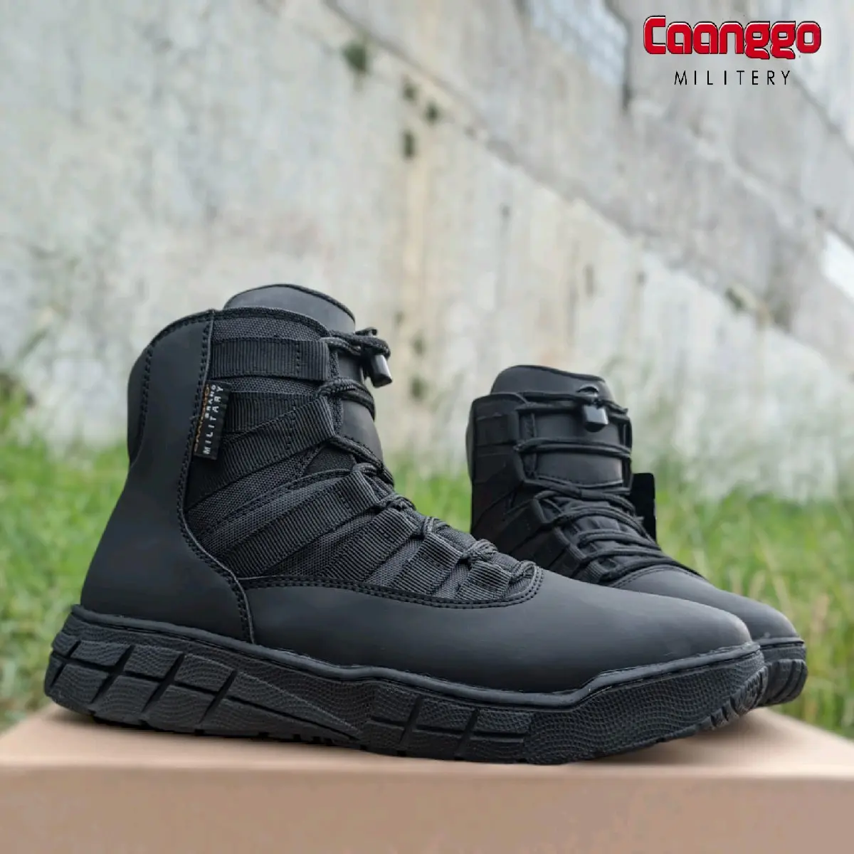 Sepatu PDL Angkle Boots Model Terbaru Caanggo Military - Tahan Air dan Ringan - Karet, Shoes
