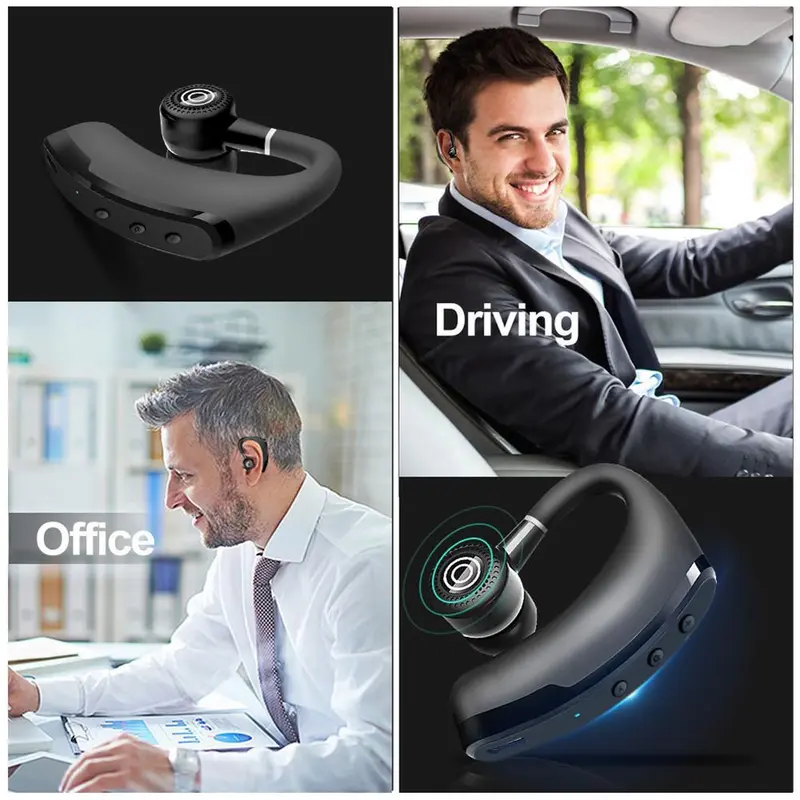 ROR Store - tai nghe không dây V9 Tws, tai nghe Bluetooth , Điều khiển bằng giọng nói, âm nhạc, thể thao, Bluetooth , rảnh tay, kinh doanh, tai nghe Bluetooth 4.1, tai nghe khử tiếng ồn Nhét Tai Nghe Nhạc Earphone 4