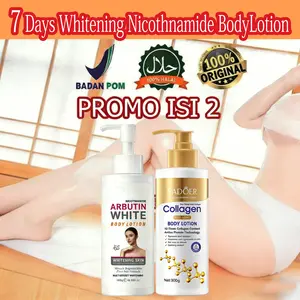 Collagen Whitening Body Lotion 300g Permanent Skin Whitening Moisturizer Revitalizing Skin Removing Dullness Brightening Skin Tone Anti-Wrinkle Anti-Aging Collagen Body Lotion  Pemutih Badan Permanen Pelembab Dan Meremajakan