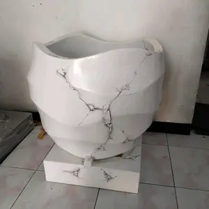 Bak mandi minimalis motif gelombang T 56 cm d 48 cm ( ongkir chat admin )