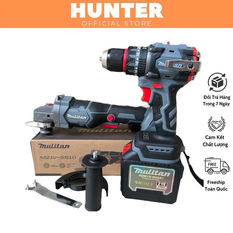 Mua Máy Mài Tặng Máy Khoan Máy Mài Pin Mulitan M21V-5510 Động Cơ Từ K Chổi Than Pin 20 Cell tặng kèm Thân Máy Khoan Pin M21V-3369 Grey Đầu Kẹp 10Ly Autolock Có Khoá Trục