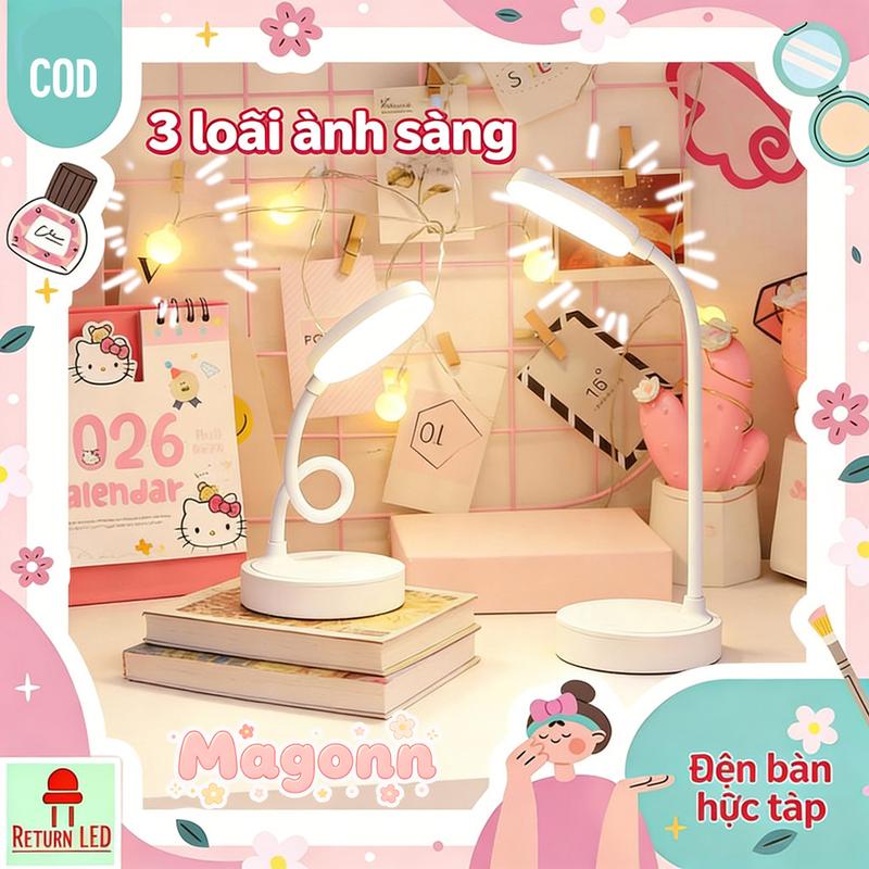 MAGONN Đèn Sạc Điện Bảo Vệ Mắt Cho Học Sinh Thiết Kế Nhẹ Nhàng Dùng Làm Bàn Học Cắm Đầu Giường Trong Ký Túc Xá Đọc Sách light denho cdantuong