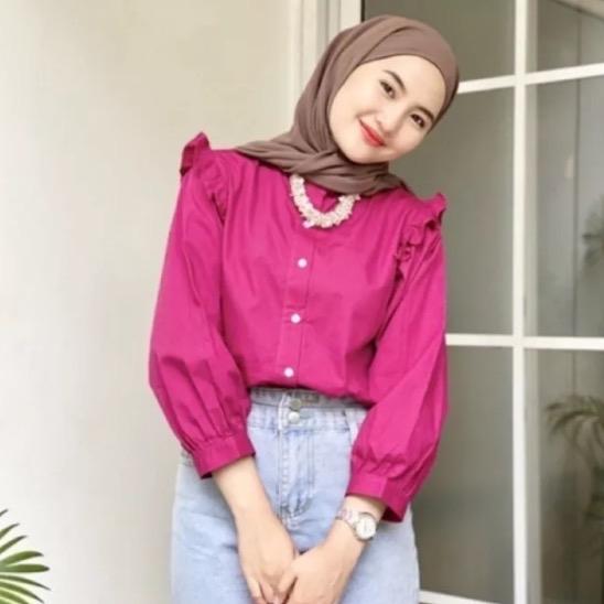 Mini Ruffle / fuschia / claire top / hara ruffle / ARA BLOUSE/ YURIM BLOUSE 4