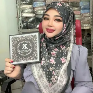 HIJAB SEGIEMPAT ZARYTA BOX MOTIF  Kerudung Muslim Chiffon