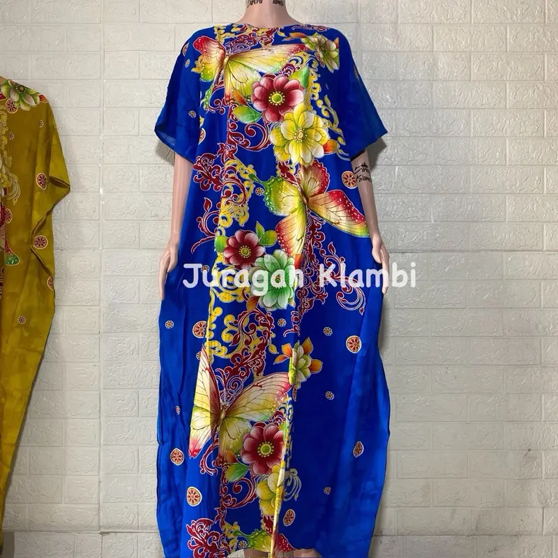 LONGDRESS KALONG JUMBO LD 145 KENCANA UNGU LABEL BIRU Casual Wanita Baju Nyaman 0