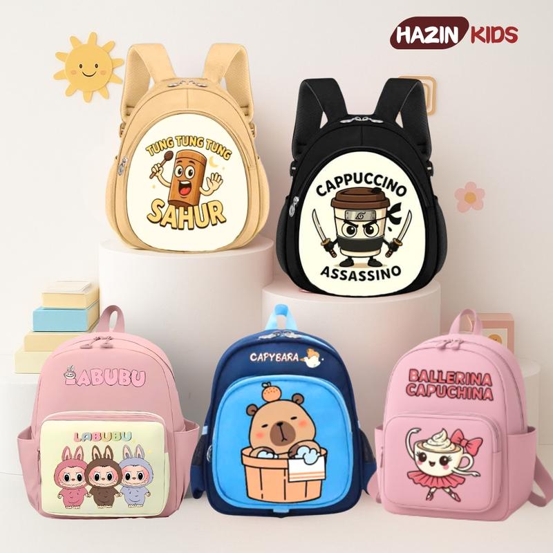 Balo đi học cho bé mẫu giáo từ 1-5 tuổi HAZIN KIDS cặp sách cho bé đi học nhiều ngăn nhẹ quai đeo êm đựng bỉm sữa & quần áo HAB246