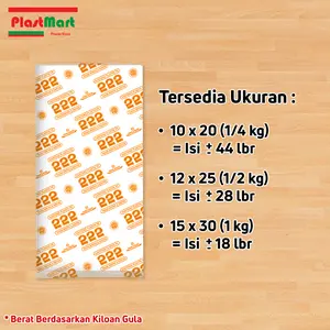 Plastik PE 222 Orange Uk 10x20 12x25 15x30 - Kantong Es Batu/Gula/Minyak/Santan/Kuah - Plastmart