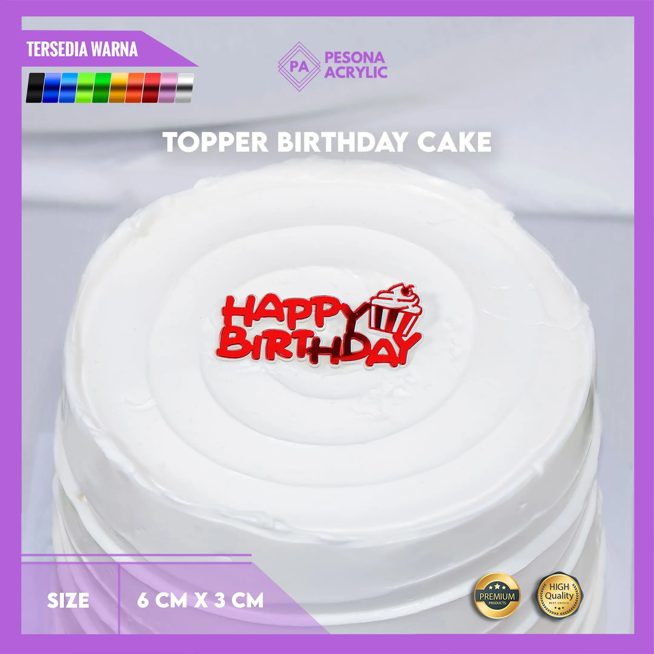 10 Pcs Topper Cake Happy Birthday Ready
