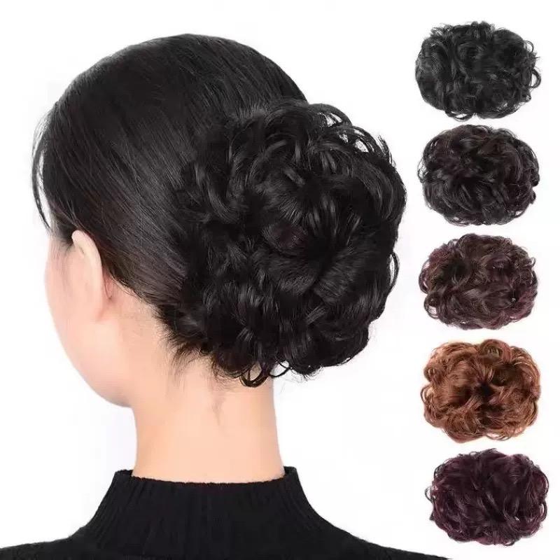 Kẹp Tóc Búi Tóc Chất Lượng Thật Dây Buộc Tóc Giả Dành Cho Nữ Kẹp Tóc Uốn Búi Tóc Tự Nhiên Bồng Bềnh