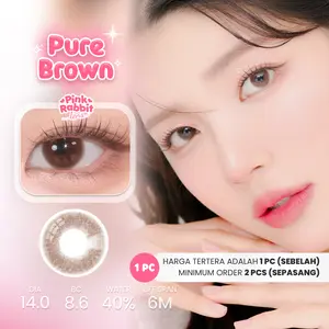 PINKRABBIT SOFTLENS PURE BROWN - Normal, Minus 0.50 S/D 10.00 (1PCS/Sebelah) #softlensnyaman #softlensnyamanbikincantik
