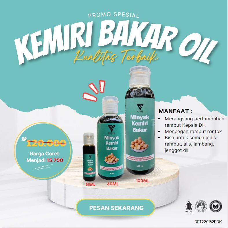NYSSA Minyak Kemiri Bakar Penumbuh Rambut Botak Rontok - Alis - Jenggot 100% Asli Kemiri Original 1