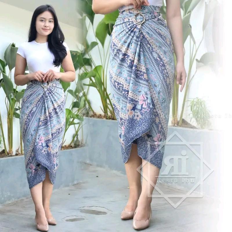 Rok Lilit Batik Kondangan Rok Lilit Wisuda Elegan Batik Halus Kekinian Rok Lilit Batik bahan foil//rok free gasper 8