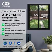 Gambar ALPHAMAX ALP 7-SL-IS Jendela Aluminium Kawat Nyamuk Sliding Dua Daun Untuk Ruang Kamar 120 x 140cm - Putih dari Alphamax Official Kab. Bekasi 1 Tokopedia