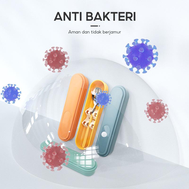 OHSOME - Alba Sol Cutlery Set / Set Alat Makan / Satu Set Sendok Garpu Orange / Yellow / Green / Blue / Dark Green Kitchenware 2