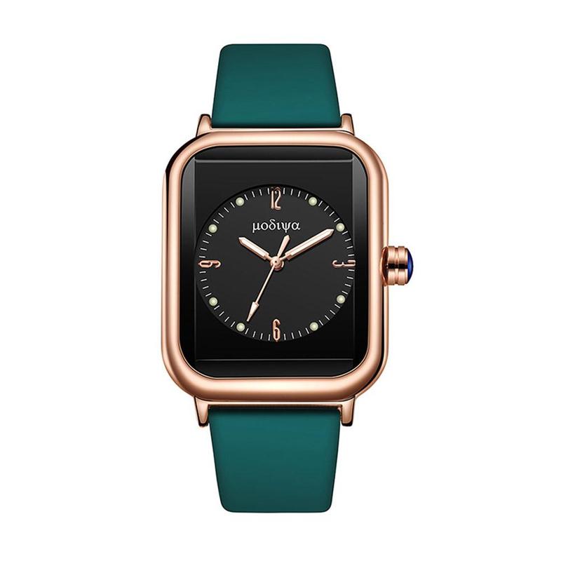 Product Introduction of Glow-in-the-dark Quartz Watch Network Red Fashion Silica Gel Square Watch 26