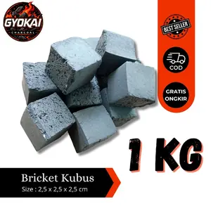 Arang Bricket Briket kotak BBQ Batok Kelapa 1 kg
