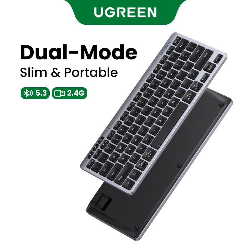  UGREEN Bàn Phím Không Dây Bluetooth 5.3 & 2.4G Plug & Play Siêu Mỏng Nhẹ Thiết Kế Cầm Tay Compatible With iPad   Tablet   Windows   Android   Laptop   Smartphone Model: 75049 