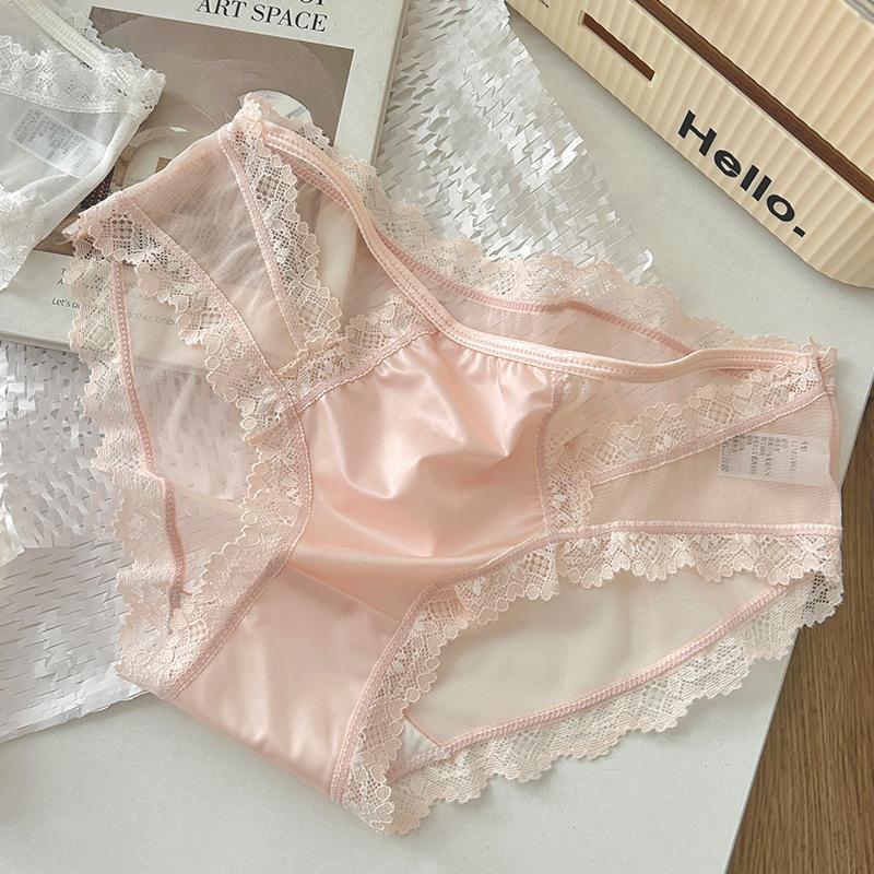 Quần Lót Nữ, Ren Pháp Lãng Mạn, Ngọt Ngào Và Gợi Cảm, Đáy Quần Cotton Nguyên Chất Trắng Women 5
