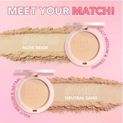 {PRETTY} YOU Simplicity Flawless Compact Powder | Bedak Padat | Natural Makeup Tahan Lama | Sebum Control 1