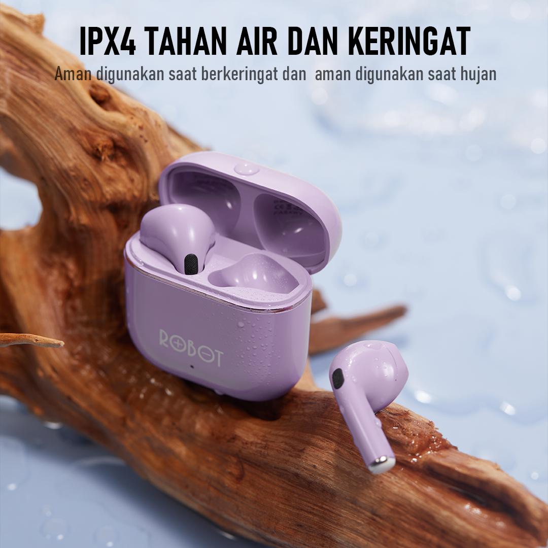 Paket Bundling TWS + Case - Robot TWS Wireless Earphone Airbuds New T50S dan case T50S Original BT 6.0 True Wireless Headset Bluetooth Earbuds IPX4 WaterProof - Garansi 1 Tahun [BISA COD]