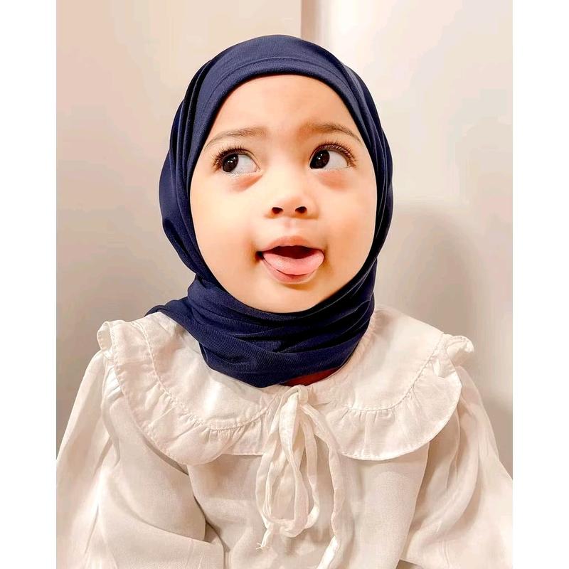 Jilbab / Hijab anak segi tiga instan anak jersey premium 0_6thn  ||  Kerudung Segitiga instan anak Muslim 6