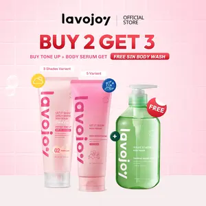 [FREE BODY WASH 300ML] Lavojoy Day & Night Ramadan Bundle l Body Serum + Body Serum Instant Tone Up SPF 50 PA++++ | Mencerahkan dan Melembabkan kulit