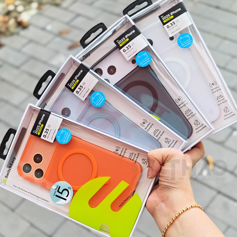 Mỏng cứng Ốp lưng siêu mỏng SwitchEasy Ultra Slim cho iPhone 0.35mm nhám chống vân tay hạn chế bụi bẩn có phiên bản vòng sạc không dây Phụ Kiện Case