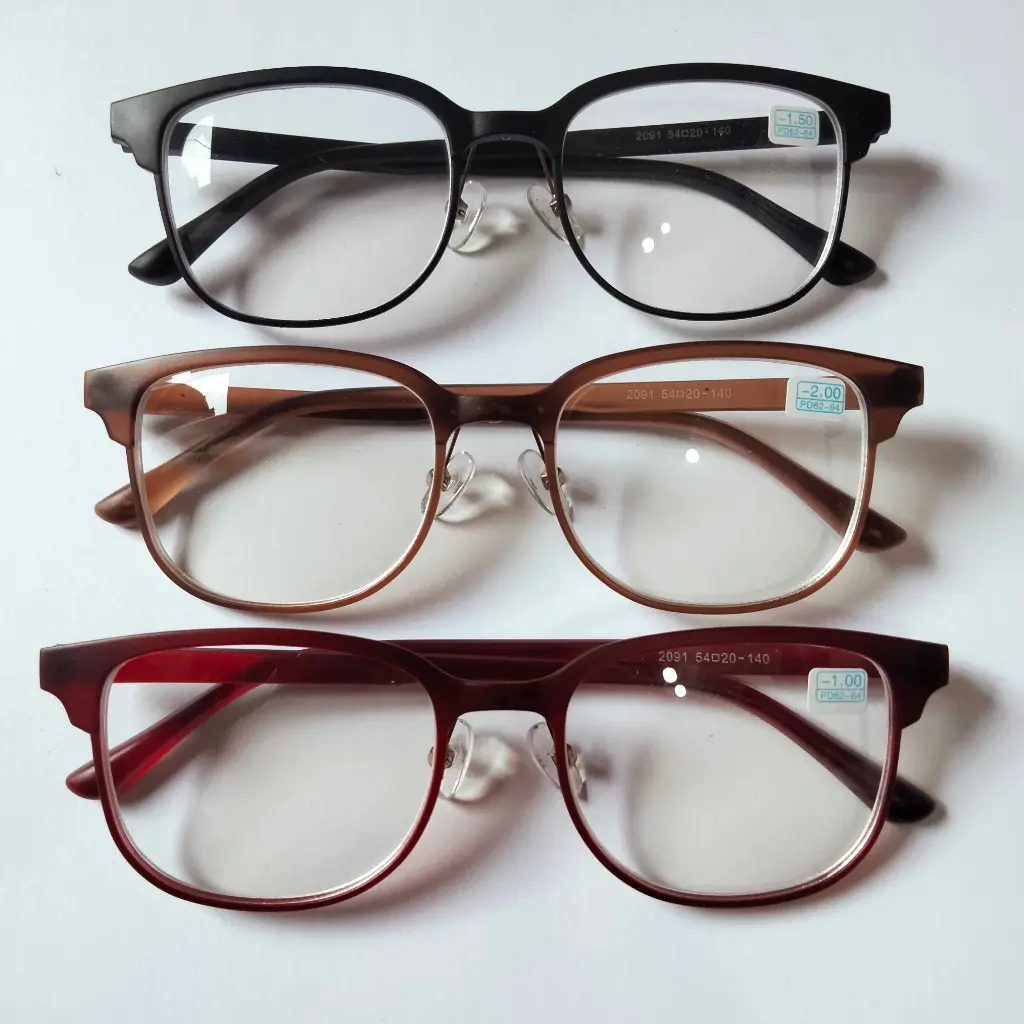 Kacamata Minus Rabun Jauh Frame Lentur Pria Wanita ukuran -0.50 s/d -4.00 ada Nosepadnya Warna Doff