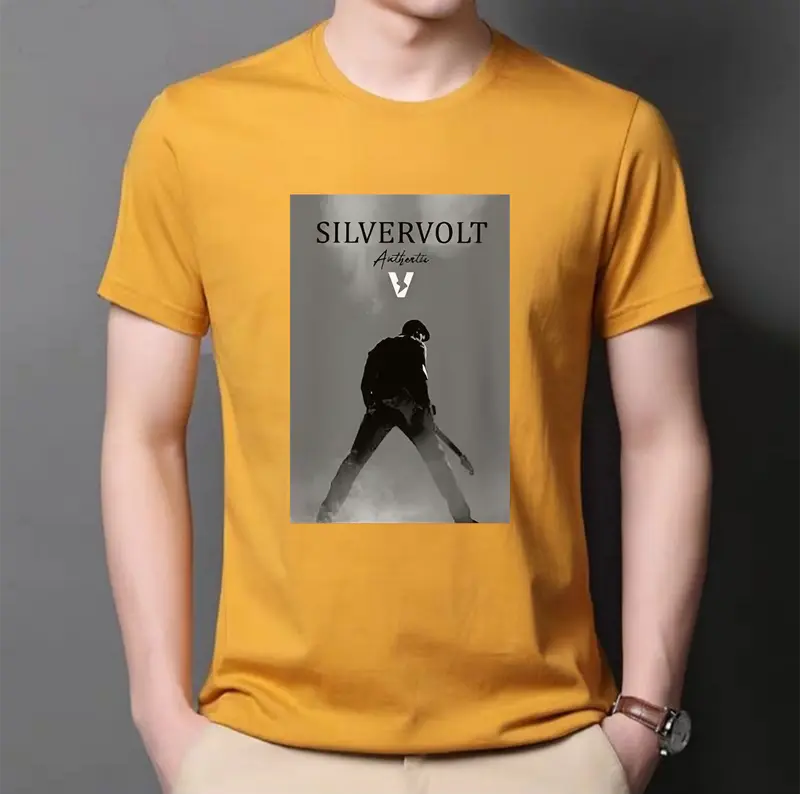 Baju Kaos Pria Distro Silvervolt Original Tangan Pendek Tshirt Oblong Cowok dan Wanita Dewasa Simple Keren Bahan Katun Combed 30S Variasi Ukuran M L XL Sablon High Quality Standar Kain Lembut Nyaman Polos 4